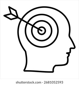 Vector de ilustración de icono de esquema de enfoque