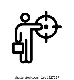 Fokus Kontur Symbol Vektordesign gut für Web oder mobile App