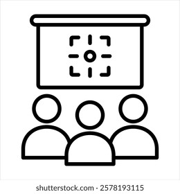 Focus Outline Icon Vector Illustration
