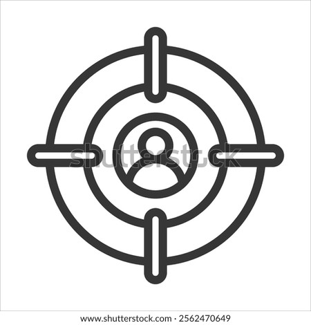 Focus Outline Icon Vector Illustration