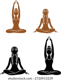 Personas de enfoque Formato de Vector de silueta 