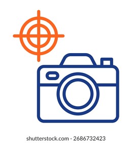 Ilustración vectorial de color de icono de punto de enfoque