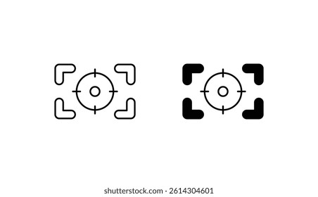 Focus Point icon design with white background stock illustration