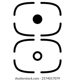 focus point icon, simple flat style, logo sign symbol vector illustration pictogram, isolated on white for mobile app
