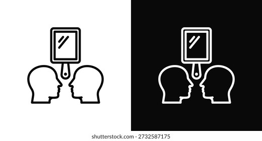 Icono de punto de enfoque Estilo de fondo blanco y negro