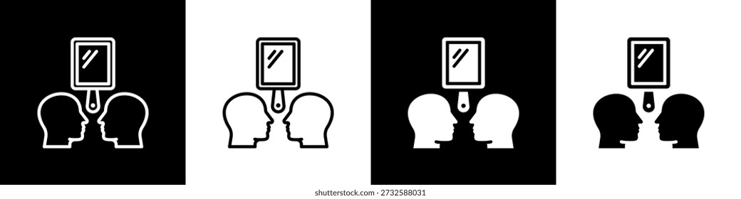 Icono de punto de enfoque Estilo de fondo blanco y negro