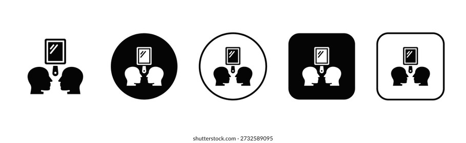 Icono de punto de enfoque Estilo de fondo blanco y negro