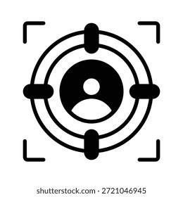 Focus, precision, and goal achievement, ready to use icon of customer hunting
