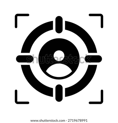 Focus, precision, and goal achievement, ready to use icon of customer hunting