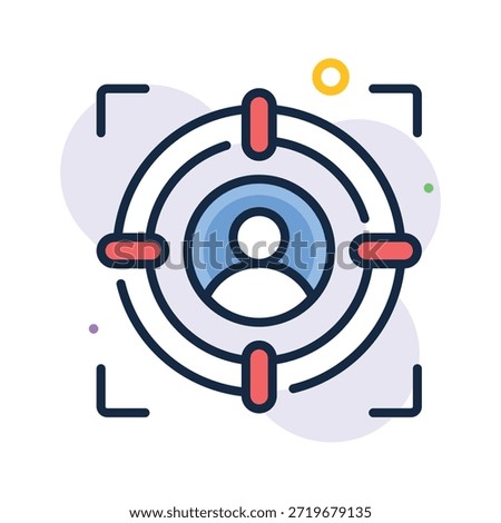 Focus, precision, and goal achievement, ready to use icon of customer hunting