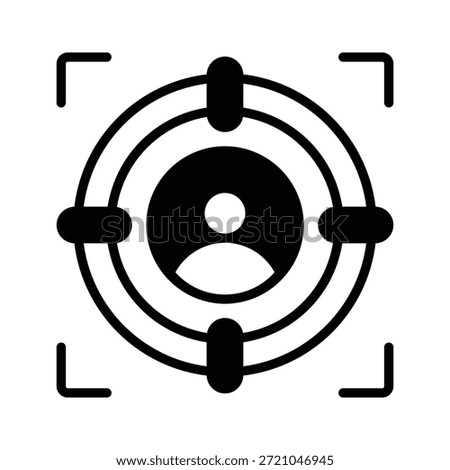 Focus, precision, and goal achievement, ready to use icon of customer hunting