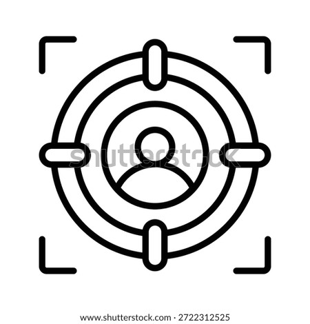 Focus, precision, and goal achievement, ready to use icon of customer hunting