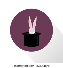 Focus with rabbit and hat icon