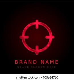 Focus red chromium metallic logo