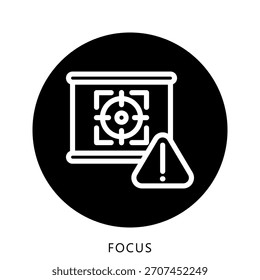 Focus Rounded Color Icon Mini Illustration Icon. Use For Modern Concept, Print, Ui, Ux Kit, Web And App Development. Vector Related To Office, Education, Examination And More