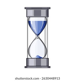 focus sand timer kids cartoon. concentration game, challenge task, limit duration focus sand timer kids sign. isolated symbol vector illustration