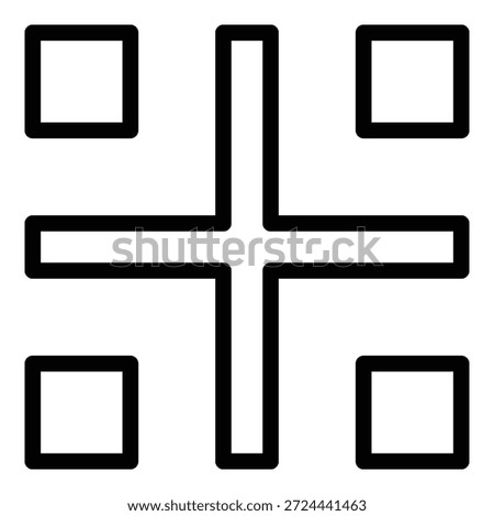 Focus scanning icon outline vector. Qr code. Phone scan