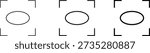 Focus and selection frame icons set for crop, camera and UI design