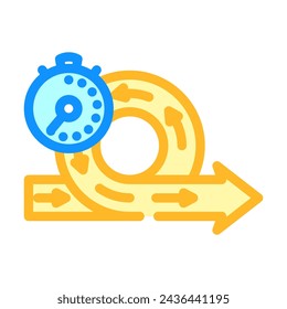 focus sprints time management color icon vector. focus sprints time management sign. isolated symbol illustration
