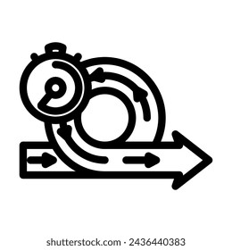 focus sprints time management line icon vector. focus sprints time management sign. isolated contour symbol black illustration