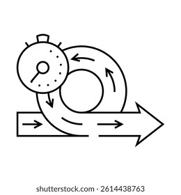 focus sprints time management line icon vector. focus sprints time management sign. isolated contour symbol black illustration