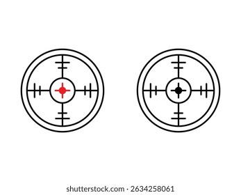 focus symbol for aiming vector, isolated on transparent background	