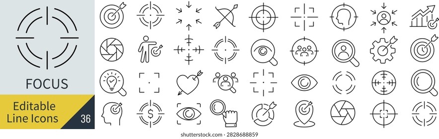Focus Target and Accuracy Icon Set