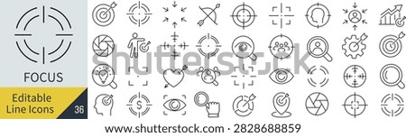 Focus Target and Accuracy Icon Set