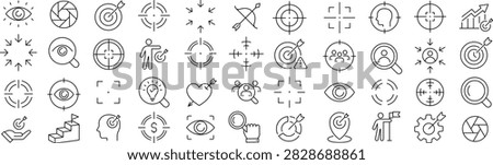 Focus Target and Accuracy Icon Set