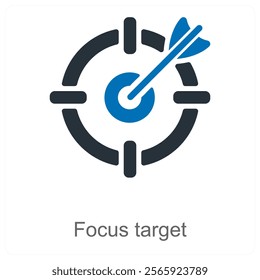 Focus Target and aim icon concept