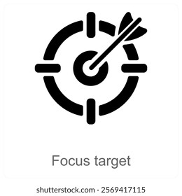 Focus Target and aim icon concept