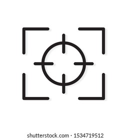 focus target camera icon- vector illustration