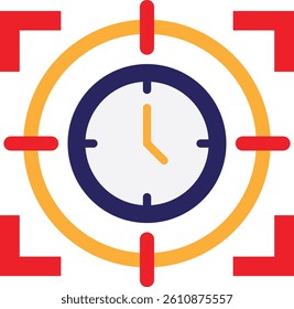 Focus Target Goal Icon Vector Flat Illustration