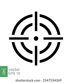 Focus target icon. Focus camera lens, square frame shot screen with cross symbol, photo concept. Simple outline style. Line vector illustration design isolated on white background. EPS 10.