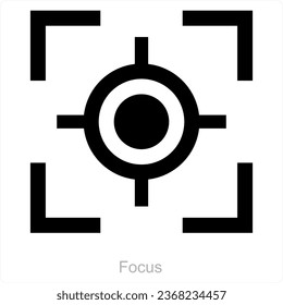 Concepto de icono de foco y destino
