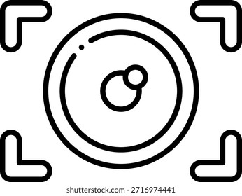 Zielsymbol im modernen Linienstil fokussieren