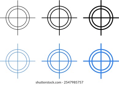 Focus target icon set. camera photography icon. photo camera sign. focus symbol
