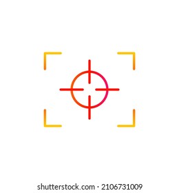 Icono de foco de destino. Ilustración vectorial para diseño gráfico, Web, UI, aplicación.