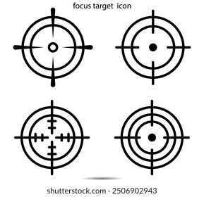 Gráfico de Ilustración vectorial de icono de objetivo de enfoque sobre fondo