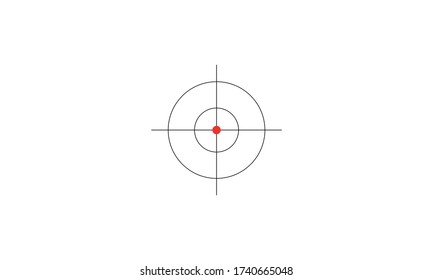 Focus target vector isolated icon on white background,Target goal icon, target focus arrow marketing aim