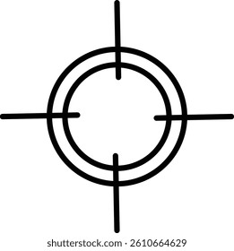 Focus Target Vector Line Icon Design