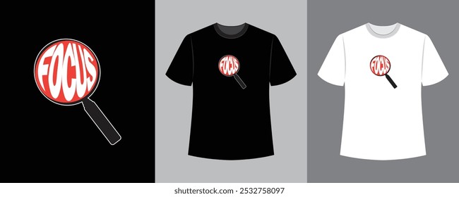 Fokus Text Illustration T-Shirt Design