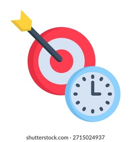 Icono de tiempo de enfoque Ilustración vectorial de estilo plano