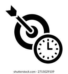 Icono de tiempo de enfoque Ilustración vectorial de estilo mixto