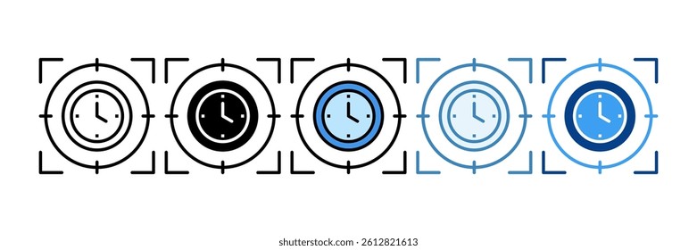 Focus Timer Icon Set Multiple Style Collection