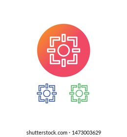 Focus Tool Vector Illustration, outline icon. EPS 10
