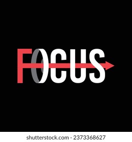 Focus typography design for t-shirt, print, poster, banner, flyer, wallpaper, vector illustration