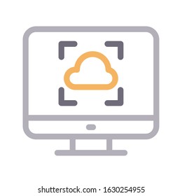 focus vector color line icon 