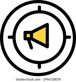 icono de línea de color del vector de enfoque