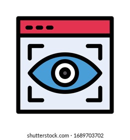 focus vector flat color icon 